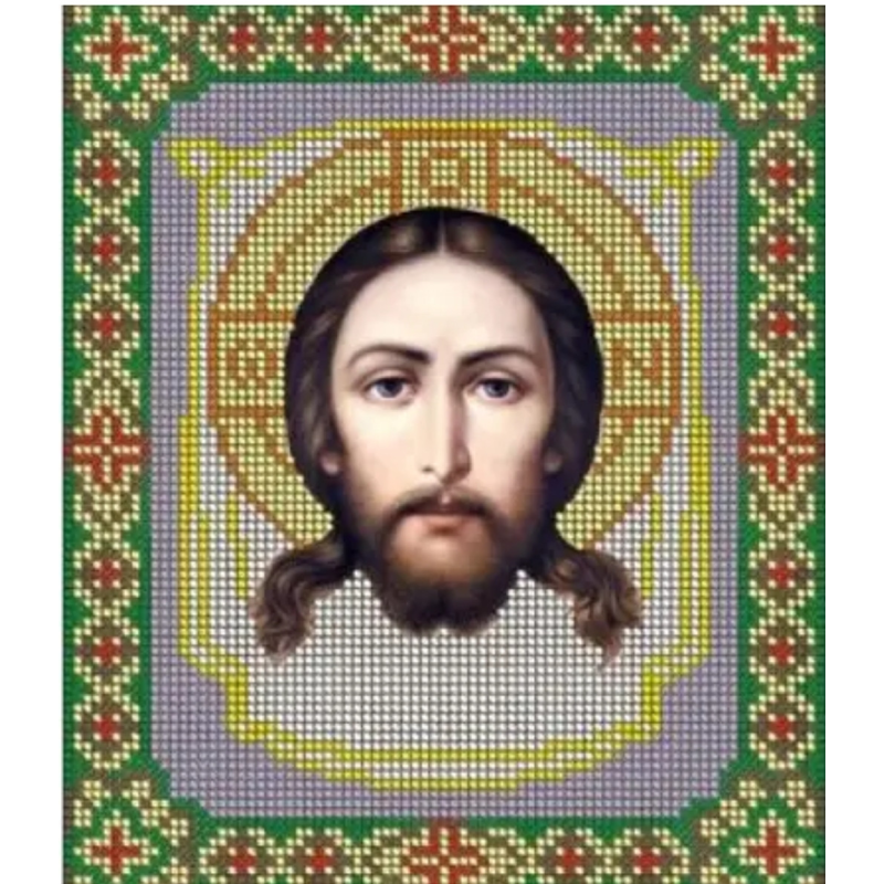 Схема для вишивання бісером ікони. Спас Нерукотворний Схема для вишивання бісером ікони. Спас Нерукотворний