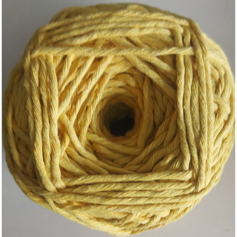Шнур для макрамі або в“язання гачком. Колір: жовтий