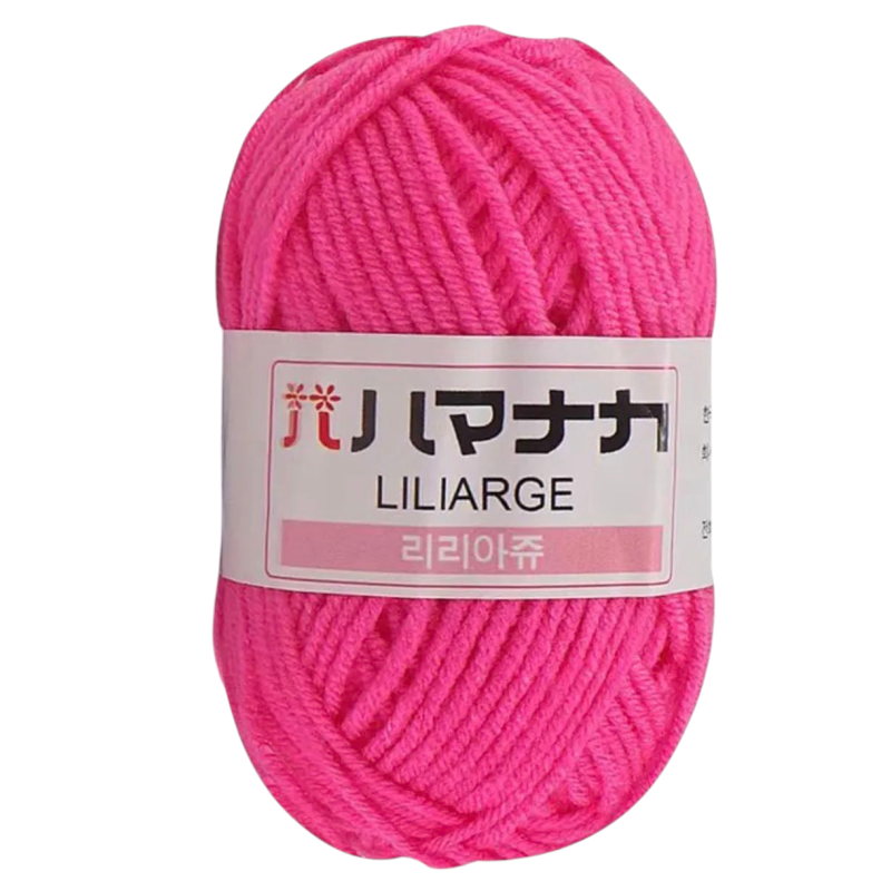 Пряжа акрилова. Рожева яскрава.