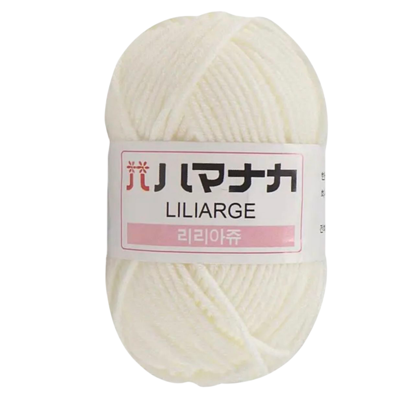 Пряжа акрилова. Молочна.