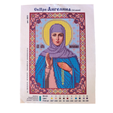 Схема для вишивання бісером ікони Святої Ангеліна.