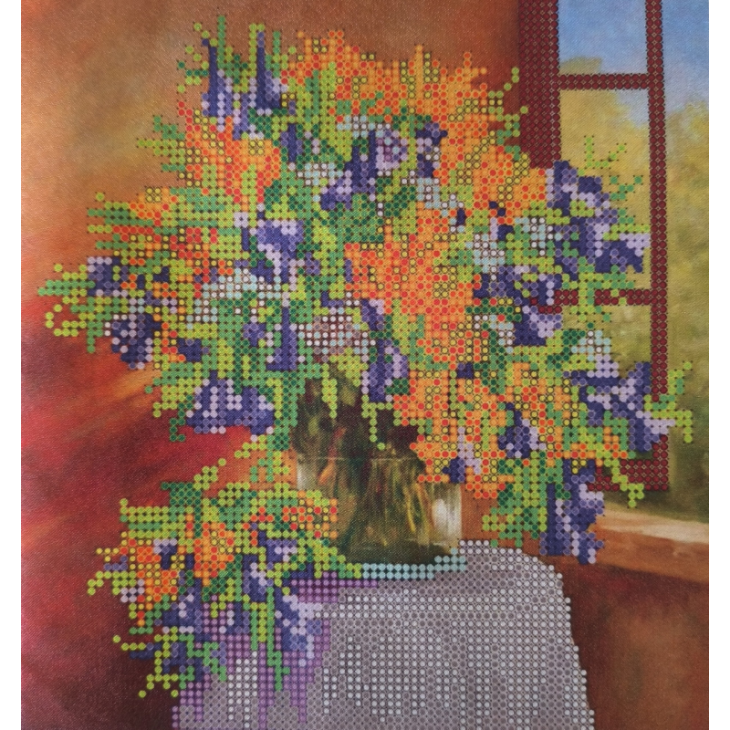 Схема для вишивання бісером. Квіти