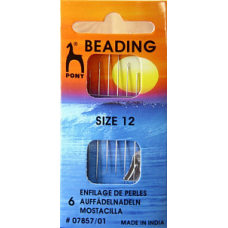 Голки Pony бісерні з ниткозасилювачем No12