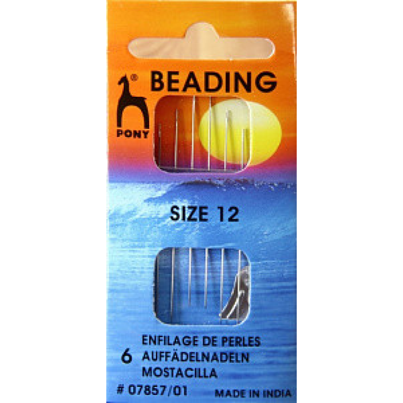 Голки Pony бісерні з ниткозасилювачем No12