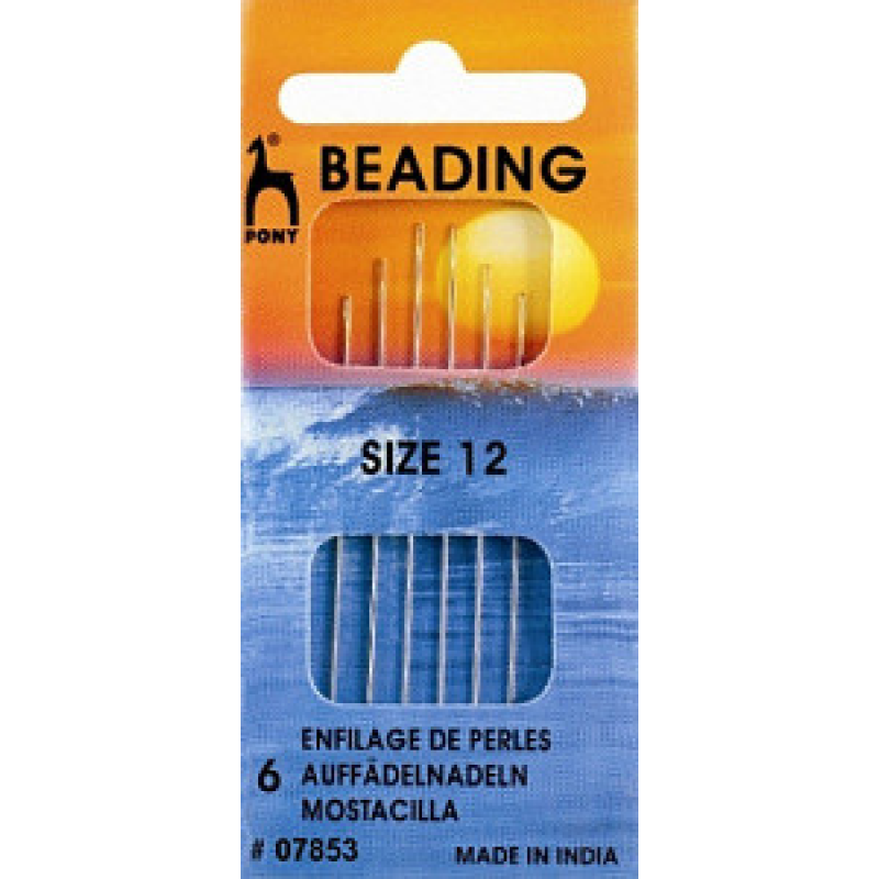 Голки Pony бісерні з ниткозасилювачем No12