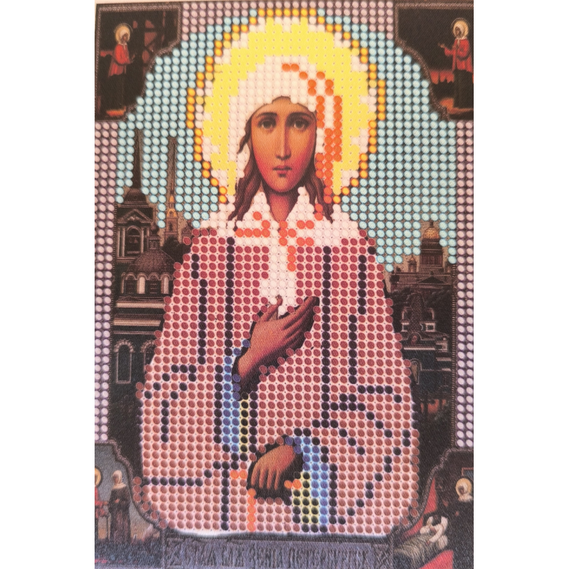 Схема для вишивання бісером ікони. Свята Ксинія