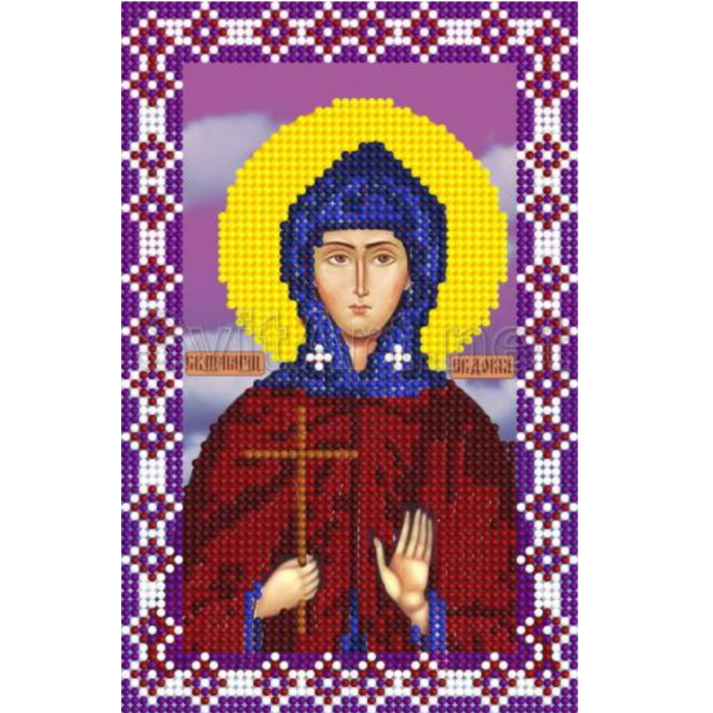 Схема для вишивання бісером, Свята Євдокія. Схема для вишивання бісером, Свята Євдокія.