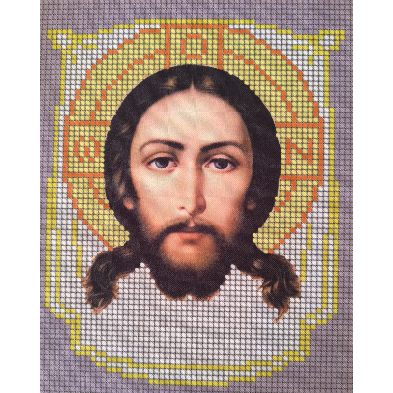 Схема для вишивання бісером ікони. Рятув Нерукотворний.