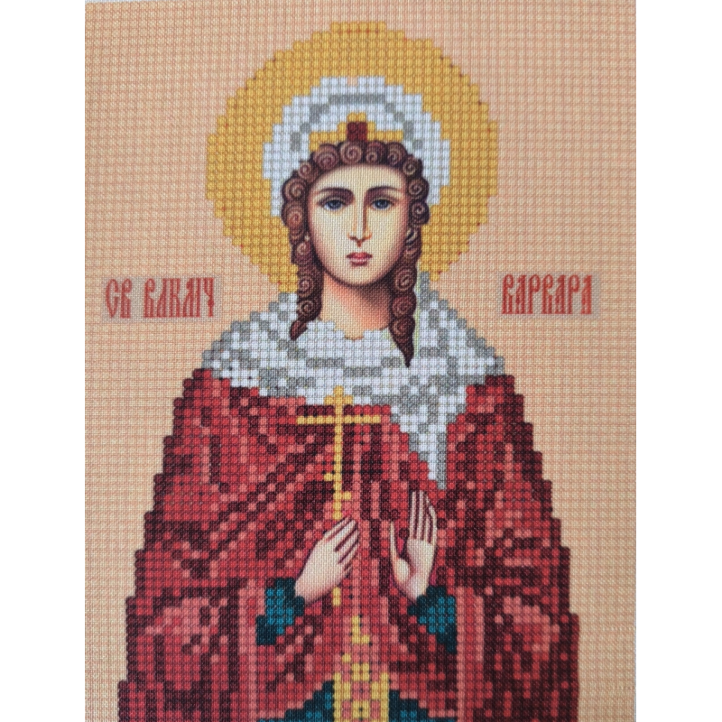 Схема для вишивання бісером ікони. Свята Варвара Схема для вишивання бісером ікони. Свята Варвара