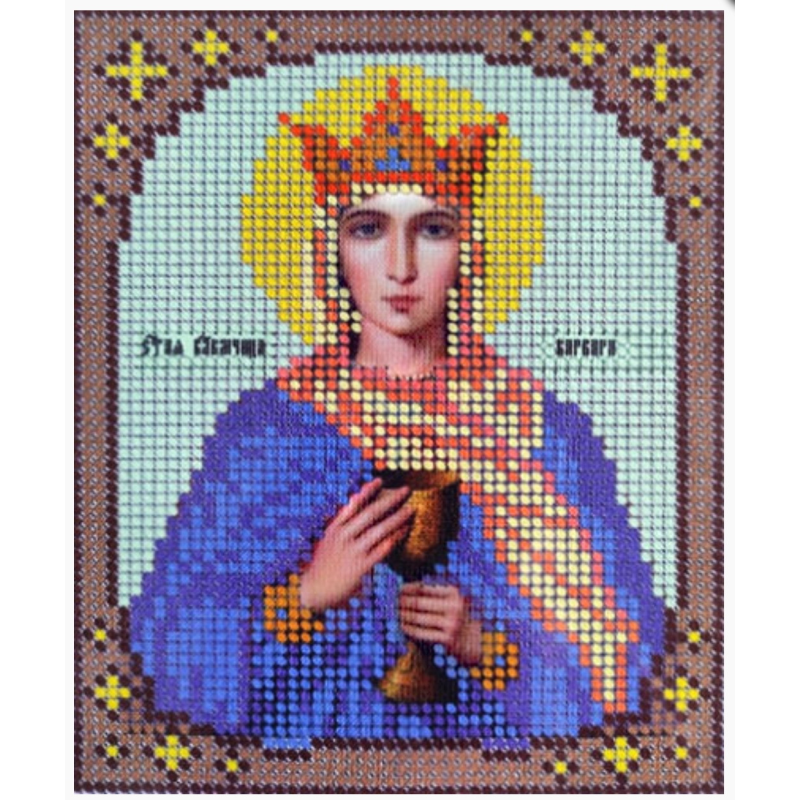 Схема для вишивання бісером ікони. Свята Варвара