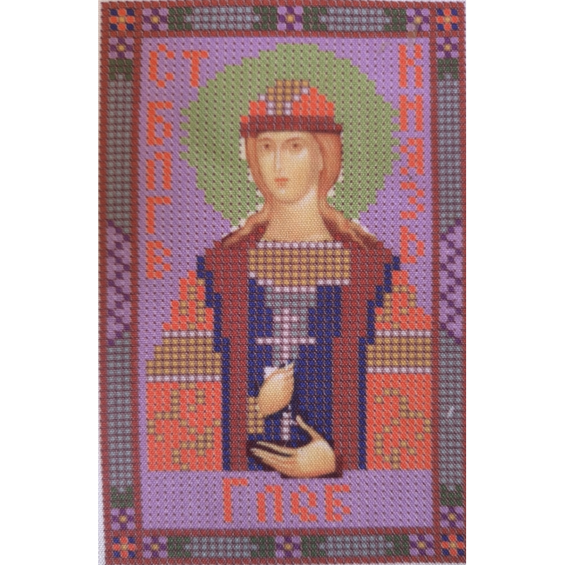 Схема для вишивання бісером, Свята Гліб. Схема для вишивання бісером, Свята Гліб.