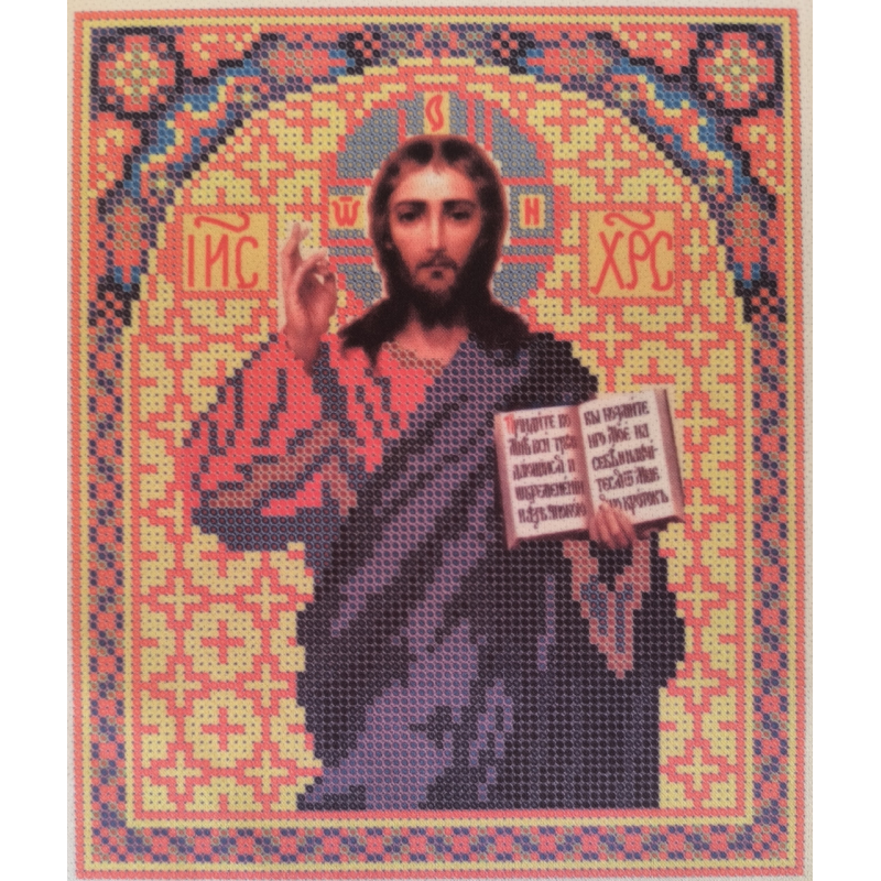 Схема для вишивання бісером ікони. Сам Синяву Схема для вишивання бісером ікони. Сам Синяву