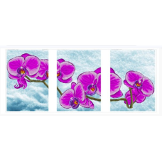 Схема для вишивання бісером. Фіолетові орхідеї.