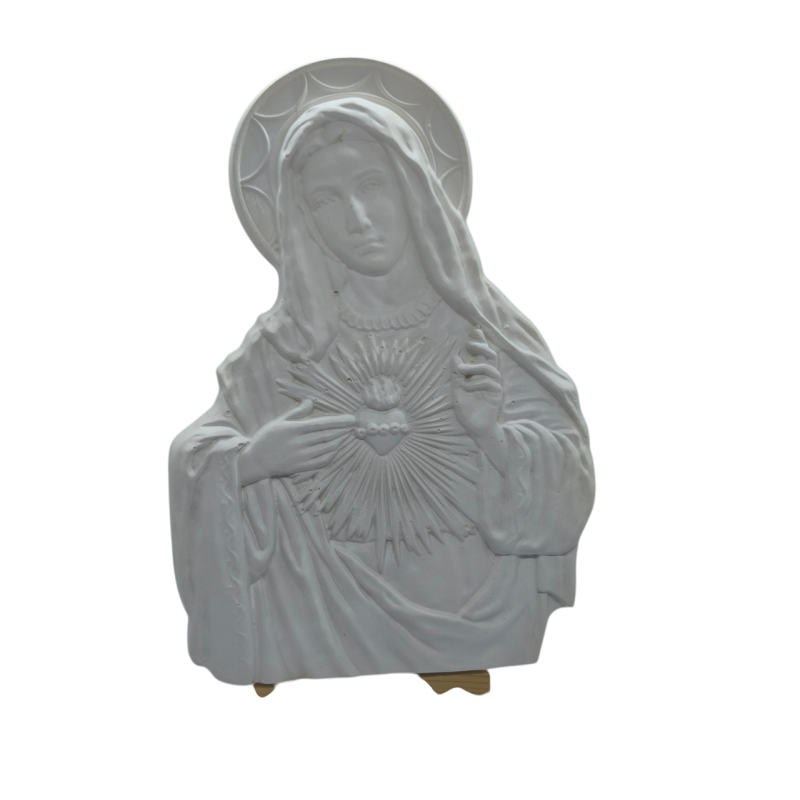 Гіпсовий барильєф. Декор для стіни. Серце марії