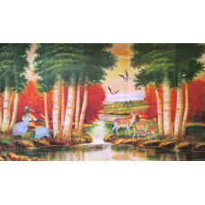 Набір для вишивання хрестиком. Олени на водопое