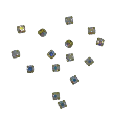 Стрази пришивні стрази 3 мм хамелеонові в золотій основі