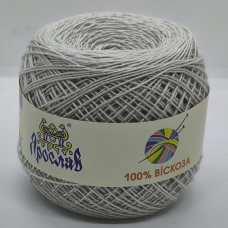 Пряжа віскоза Ярослав 250 м. Колір: світло-сірий