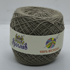 Пряжа віскоза Ярослав 250 м. Колір: бежево-сірий