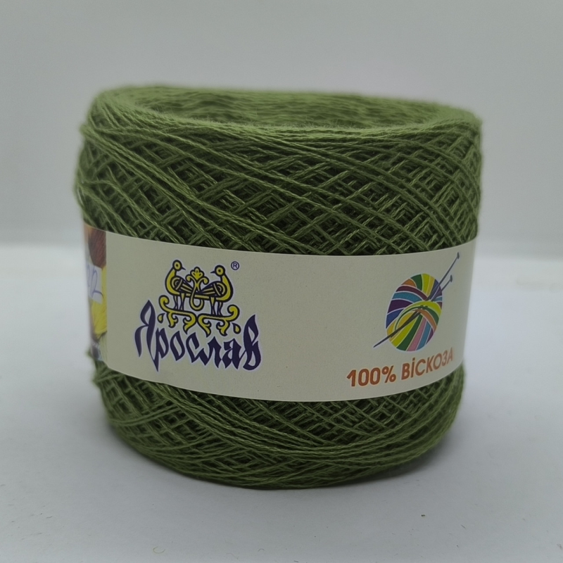 Пряжа віскоза Ярослав 250 м. Колір: зелена тарава