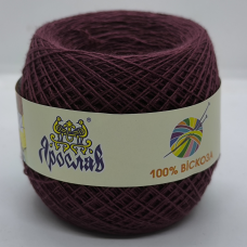 Пряжа віскоза Ярослав 250 м. Колір: темно-бодовий