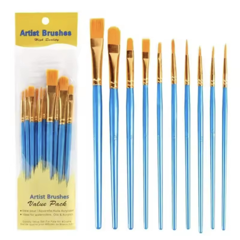 Набір нейлонових пензликів 10 шт.