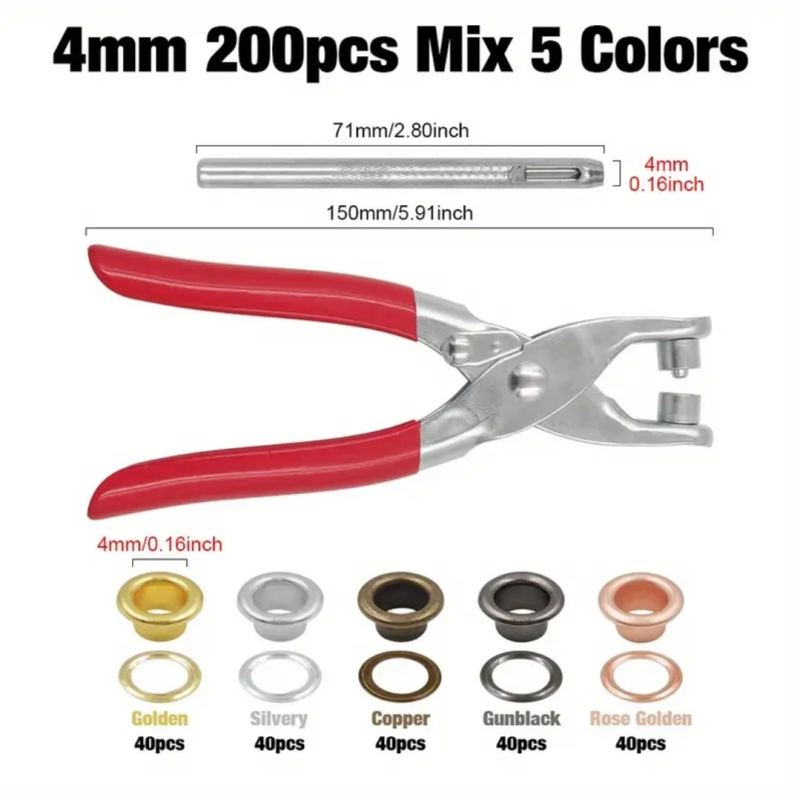 Пристрій для встановлення люверсів 4-6 мм