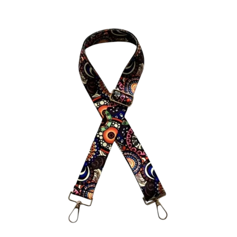 Ручка-шлейка для сумки 140 см. різнобарвний орнамент.