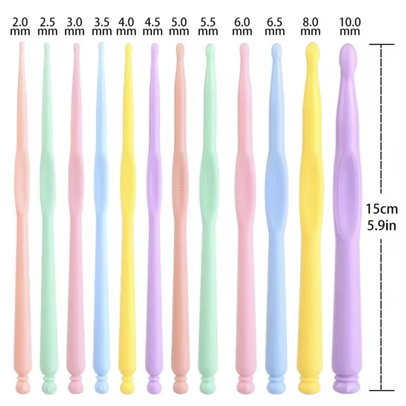 Набір гачків для в“язання 12 шт. від 2 до 10 Набір гачків для в“язання 12 шт. від 2 до 10