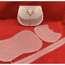 Канва для вишивання хрестиком пластикова для сумки чорна