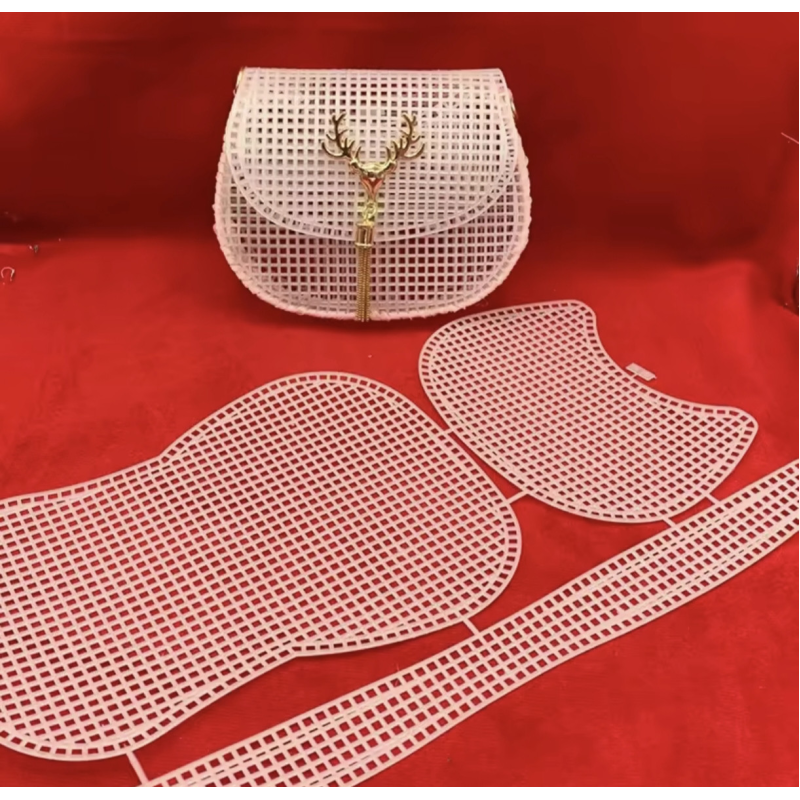 Канва для вишивання хрестиком пластикова для сумки чорна