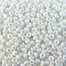 Бісер перламутровий райдужний білий 10 г, No10