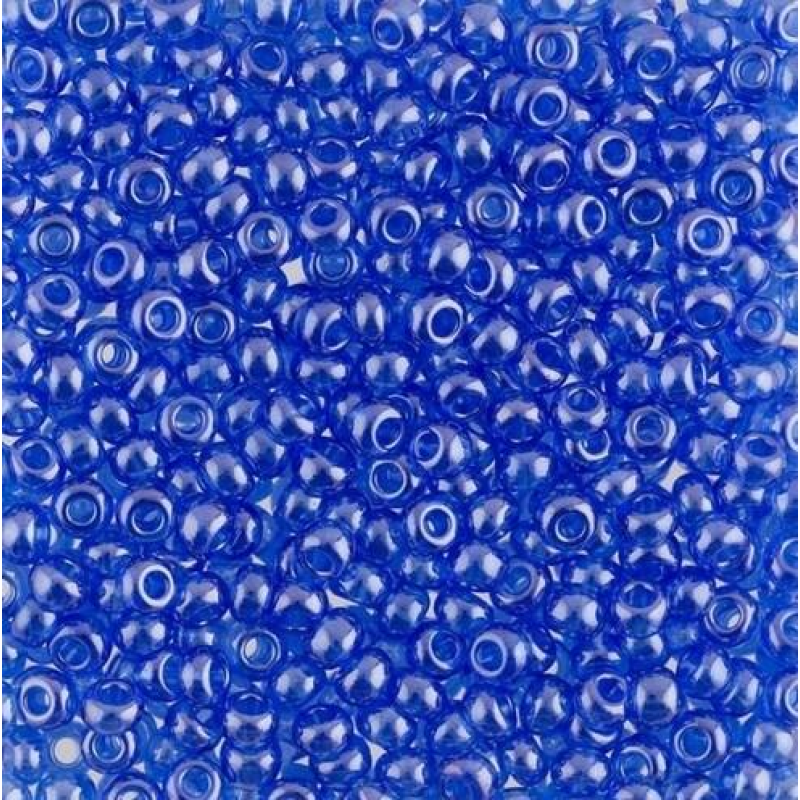 Бісер прозорий глазурований синій 10 г, No10
