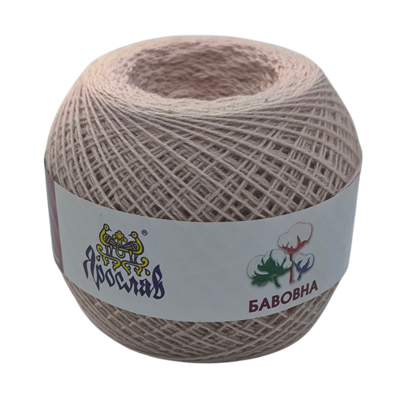 Пряжа бавовняна Ярослав 400 м. Колір: персиковий