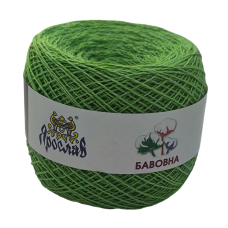 Пряжа бавовняна Ярослав 400 м. Колір: салатовий