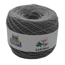 Пряжа бавовняна Ярослав 400 м. Колір: сірий