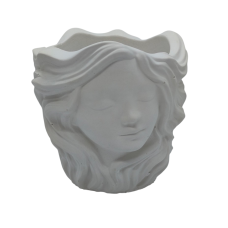 Стаканчик для олівців, свічник гіпсовий без покриття, Обличчя дівчини.