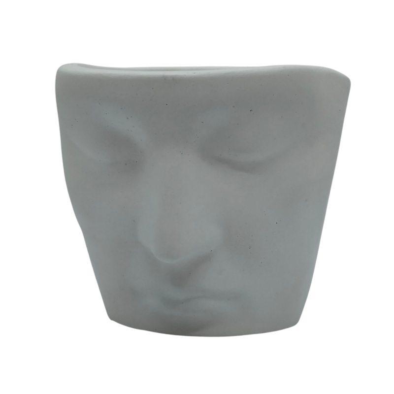 Стаканчик для олівців, свічник гіпсовий без покриття, Обличчя.