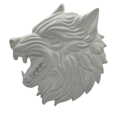 Гіпсовий барильєф. Декор для стіни. Вовк.