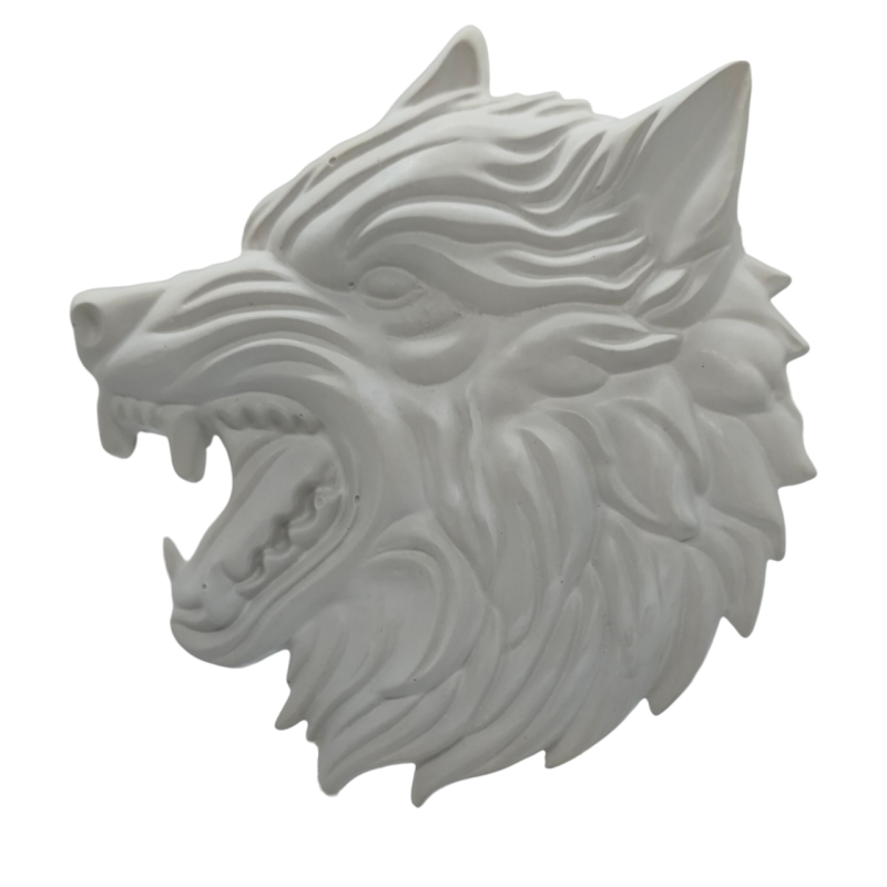 Гіпсовий барильєф. Декор для стіни. Вовк.
