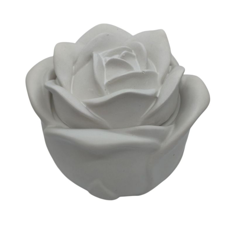 Підсвічник гіпсовий, свічник скринька Троянда.