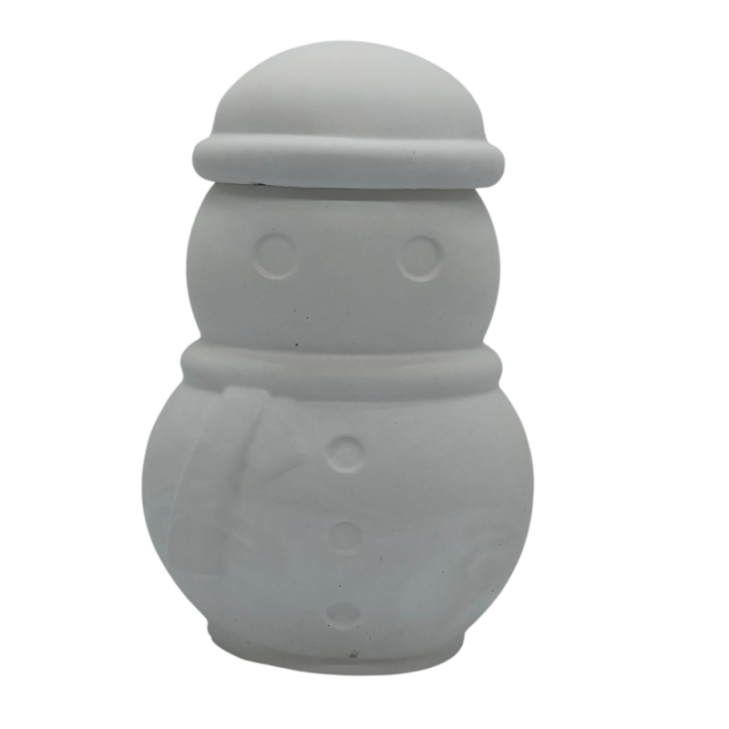 Підсвічник гіпсовий, свічник шкатулка, Сніговик.