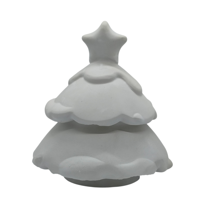 Підсвічник гіпсовий, свічник-шкатулка, Ялинка.