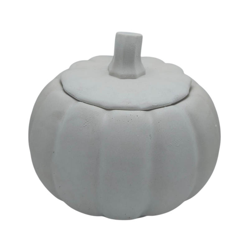 Підсвічник гіпсовий, гарбуз із кришкою.