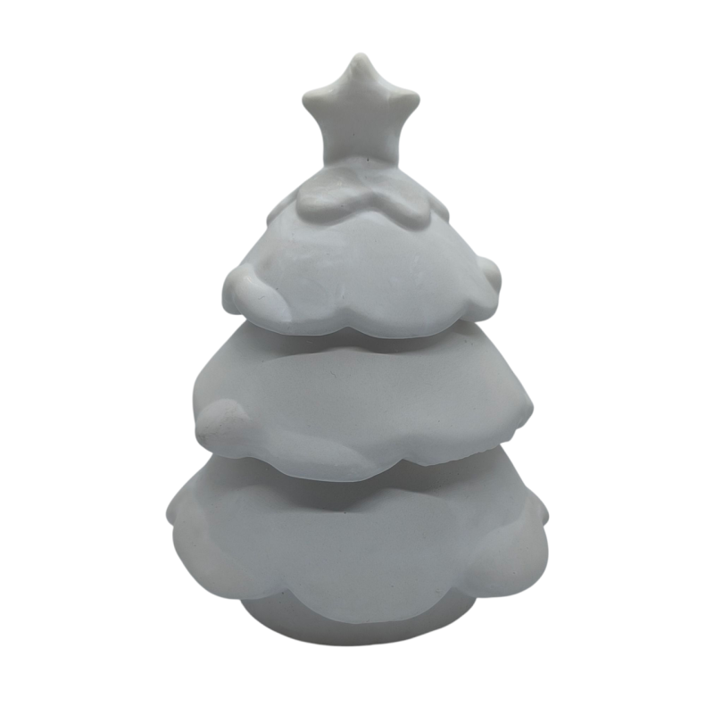 Підсвічник гіпсовий, свічник-шкатулка, Ялинка.