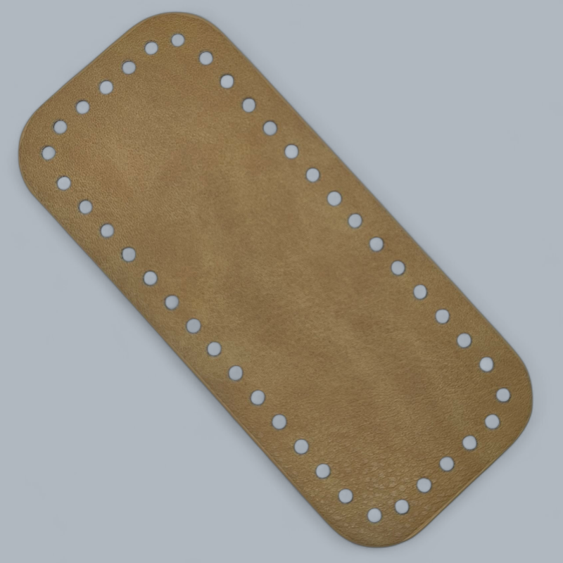 Денце для кошика, сумки зі шкірозамінника, Бежеве. Еліпс.