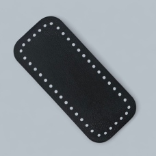 Денце для кошика, сумки зі шкірозамінника, чорне. Еліпс.