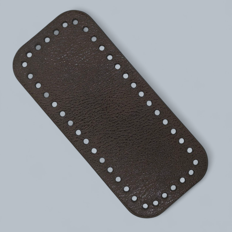 Денце для кошика, сумки зі шкірозамінника, коричневе. Еліпс.