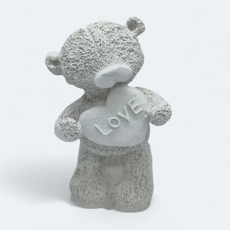 Гіпсова фігурка для розмальовування. Ведмедик із серцем.