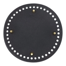 Денце для кошика, сумки зі шкірозамінника, коричневе, круглое.