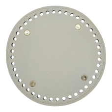 Денце для кошика, сумки зі шкірозамінника, біле, круглое.